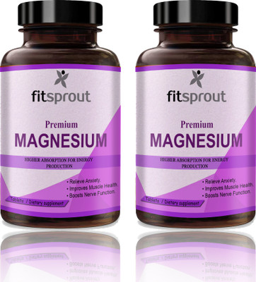 Fitsprout Chelated Magnesium Glycinate Citrate Tablets (K257)(2 x 60 Tablets)