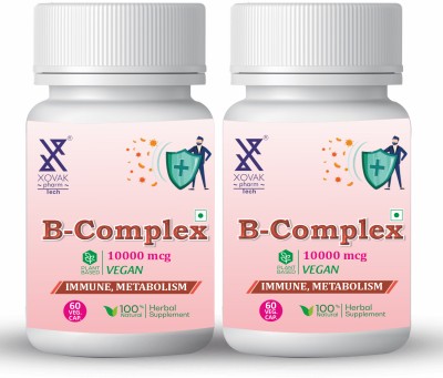 XOVAK PHARMTECH Ayurvedic Vitamin B-Complex Capsules(2 x 60 Capsules)