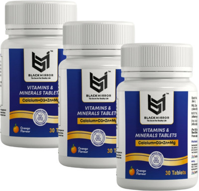 Black mirror CALCIUM, MAGNESIUM, ZINC & VITAMIN D3 FOR HEALTHY BONE AND MUSCLES(3 x 30 Tablets)