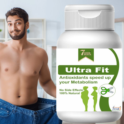 7Herbmaya Ultra Fit Fat Burner Capsule For Weight Loss/Fat Reduce Capsule for Men & Women(60 Capsules)