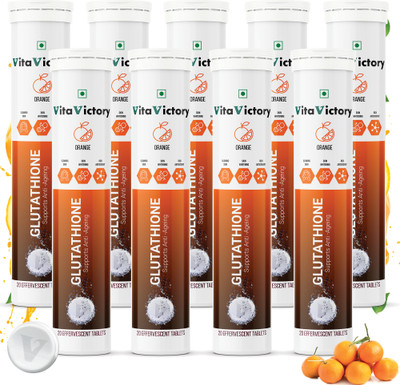 Vita Victory L-Glutathione Tablets 500mg with Vitamin C, Hyperpigmentation Reduction Formula(9 x 15 Tablets)