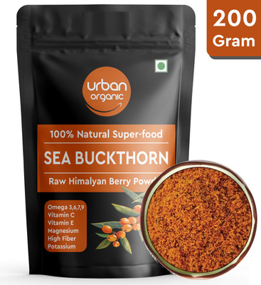 Urban Organic Sea buckthorn Berry Powder 200g| Vitamin C, Collagen | Himalayan Berry(200 g)