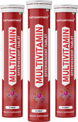 CaptainFitness Multivitamin with Minerals Effervescent Tablets|o50|(3 x 15 Tablets)