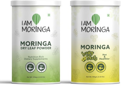 I Am Moringa Moringa leaf powder 100 gm And Moringa Soup 100 gm(2 x 100 g)