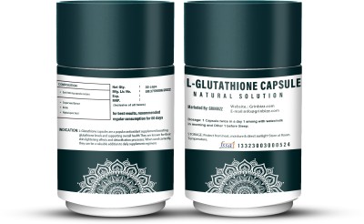 grinbizz L-Glutathione Capsule For Healthy, Brightening & Radiant Skin|Skin Cleaner(2 x 30 Capsules)