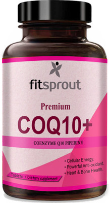 Fitsprout 120mg Coenzyme Q10 Tablets with Piperine (D51)(30 Tablets)