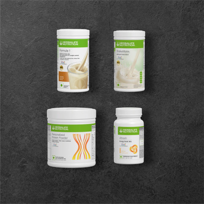 HERBALIFE F1 SHAKE MIX-BANANA,PP-200GM,SHAKEMATE AND GINGER(4 x 312.5 g)
