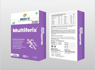MEDIOX MultiferiX Multivitamin Magnesium+zinc+Biotin +Grapeseed +Vitamin C 60 tablet(2 x 30 Tablets)