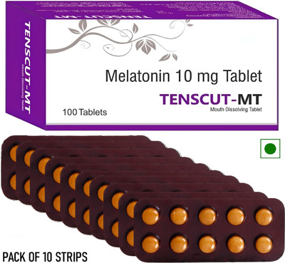 TENSCUT MT melatonin 10 mg sleep tablets Mouth Dissolving, Natural sleeping pills(100 Tablets)