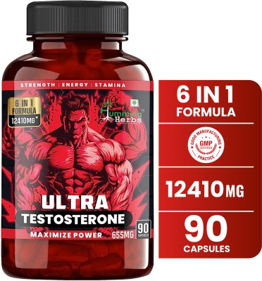 Humming Herbs Ultra Testosterone Boost 12410MG -Maximize Strength & Energy Naturally(90 Capsules)