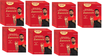 DOUBLE LIPS Zenovit Multivitamins, Minerals & Antioxidant Capsules Pack of 7(7 x 10 Capsules)