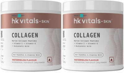 HEALTHKART Skin Radiance Collagen Supplement with Biotin, Watermelon(2 x 200 g)