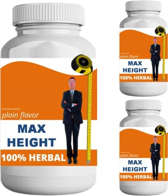 hindustan herbal Max height plain flavor height gainer pack of 3(3 x 1 kg)