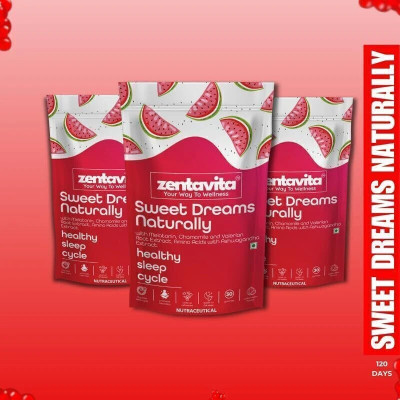 Zentavita Melatonin Sweet Dreams Gummies for Adults | Improves Sleep Quality(3 x 30 No)