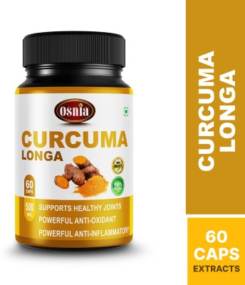 OSNIA Curcuma Longa Extract 500 Mg Veg Supplement | Good For Skin & Joint Pains |(60 Capsules)