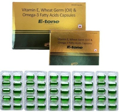 ZEE DRUGS E-TONE CAPSULE WITH OMEGA 3 AND WHEAT GERM OIL (5*10CAPSULES)(5 x 10 Capsules)