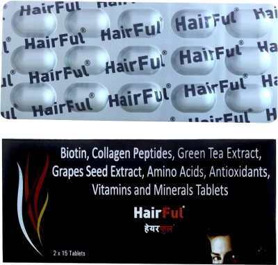 HairFul Biotin Hair Regrowth & Hair Fall Tablets 30(2 x 15 Tablets)