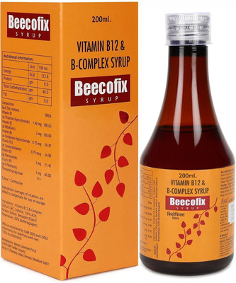 BEECOFIX Vitamin B12 B-Complex Syrup for Women and Men(2 x 200 ml)