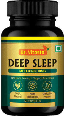 Dr.Vitasta Deep sleep,Sleeping Pills with & Added Herbs for Sound sleep(50 Capsules)