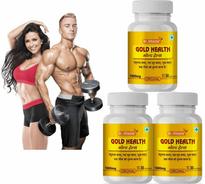 Dr.Vitasta Gold health ayurvedic weight gainer for better health(3 x 30 Capsules)