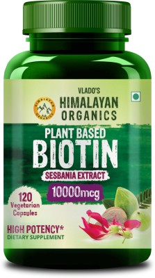 Vlado's Himalayan Organics Plant Based Biotin 10000Mcg/Serve(120 No)