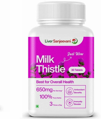 Liver Sanjeevani Milk Thistle - 700mg | Ayurvedic Blend | Liver Health, Detox, Digestive Wellness(30 Capsules)