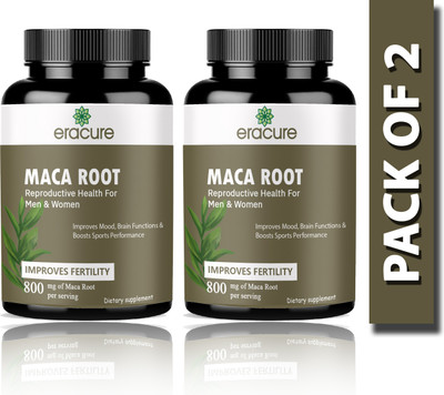 EraCure Maca Root Tablets Enriched with Maca Root Extract (K256)(2 x 60 Tablets)