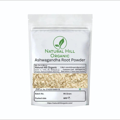 NATURAL HILL ORGANIC Ashwagandha Root Powder 50G Calm & Happy Mind No Mixing(50 g)