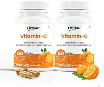 Oribite Vitamin-C : Daily Support for Strong Immunity & Healthy Glowing Skin(2 x 60 Capsules)