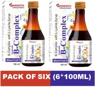 gementis PHARMA MIX FRUIT SUGAR FREE B COMPLEX SYRUP (6*100ML)(6 x 100 ml)