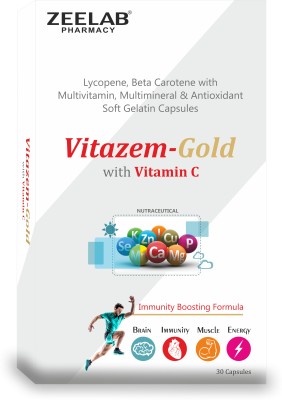 zeelab Vitazem-Gold with Vitamin C, Multivitamin, Multimineral and Antioxidant Softgel(30 Capsules)