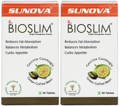 SUNOVA Bioslim 60 Tablets (60 Tablets) x Pack of 2k(2 x 60 Tablets)