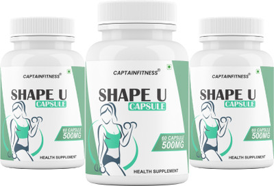 CaptainFitness Shape u Capsule For Fat Loss Supplement (155)(3 x 60 Capsules)