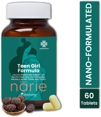ZEROHARM Narie Teen Girl Formula Tablet | Prevents Premature Puberty | For Regular Period(60 Tablets)