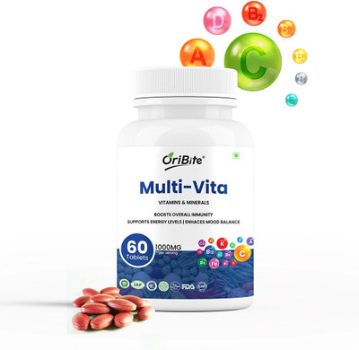Oribite Multivitamin for Men & Women With 14 Vitamins & 12 Minerals(60 Tablets)