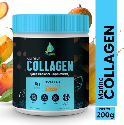 Vedapure Marine Collagen with Amino Acid, Biotin for Skin Repair & Anti-Aging(200 g)