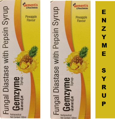 gementis GEMZYME ENZYME SYRUP FOR INSTANT STOMACH RELIEF (2*100ML)(2 x 100 ml)