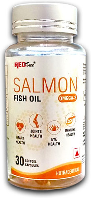 Redtize Salmon Omega 3 Fish Oil 1000 mg with 180 mg EPA and 120 mg DHA(30 Capsules)