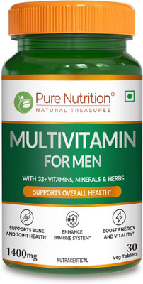 Pure Nutrition Multivitamin for Men with Vitamins & Minerals| For Stamina & Overall Health(30 Tablets)