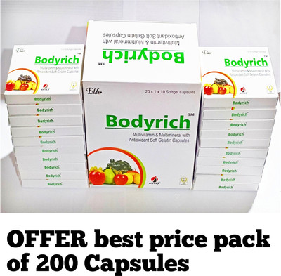 Bodyrich Multivitamin and multimineral antioxidant soft gelatin capsules(20 x 10 Capsules)