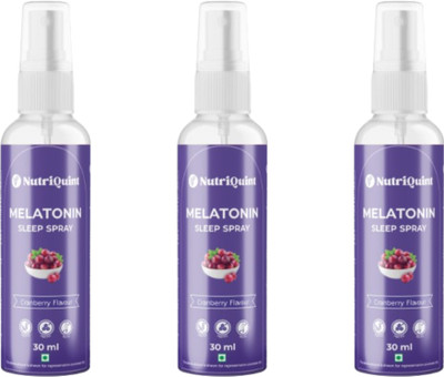 NutriQuint Sound Sleep Supplements Oral Spray 30 ml | Cranberry Flavor(3 x 30 ml)