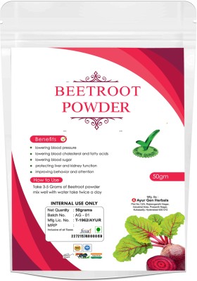 Ayurgen Herbals Natural Beet Root Powder For Heart Health and Blood Pressure(50 g)