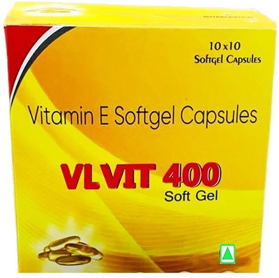VLVIT Vitamin E Capsules for Glowing Face, Skin and Hair Nutritions (50 Capsules Each)(50 Capsules)