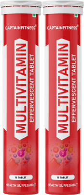 CaptainFitness Multivitamin with Minerals Effervescent Tablets|o23|(2 x 15 Tablets)