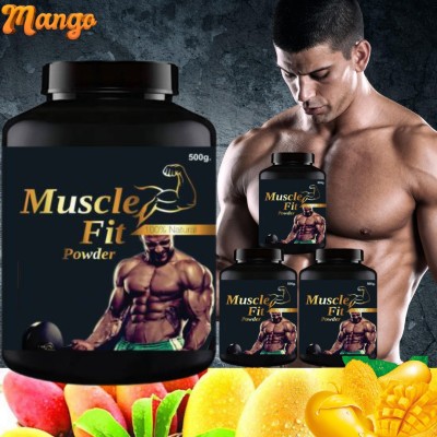 Health Ayurveda Muscle Fit, Body Weight Gainer Protein, Flavor Mango, Pack of 4(4 x 125 g)