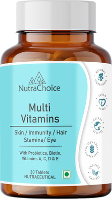 NutraChoice Multivitamin with Probiotics Supports Immunity, Gut Health(30 Tablets)