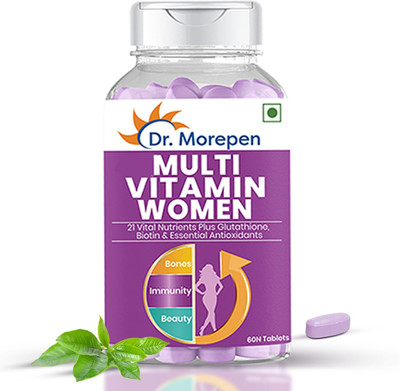 Dr. Morepen Multivitamins For Women With Calcium & Herbal Extracts | Energy & Immunity Booster(60 Tablets)