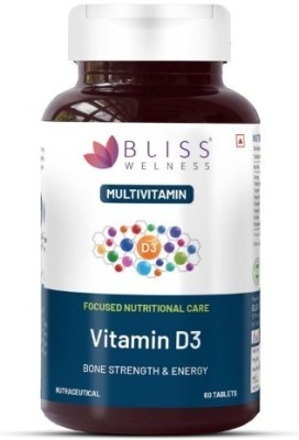 Bliss Welness VitaBliss Vitamin D3 For Healthy Immune System and Bone(60 Tablets)