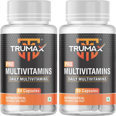 TRUMAX Pro Daily Multivitamin Health Booster, 16 Vitamins & 9 Minerals(2 x 60 Capsules)