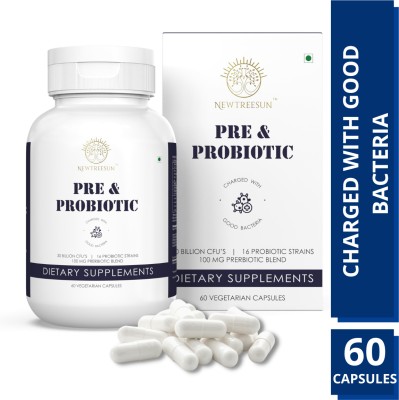 NEWTREESUN Pre & Probiotic | Probiotic Supplementsfor Men and Women(60 Capsules)